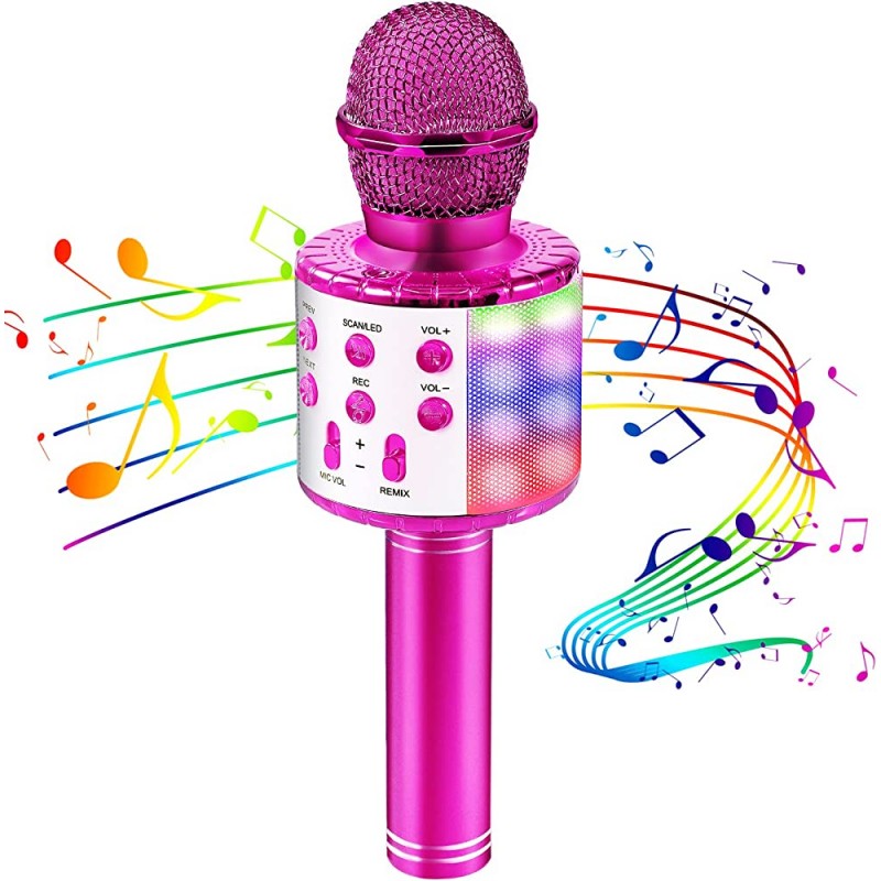 Bluetooth Karaoke Mikrofonu Roze